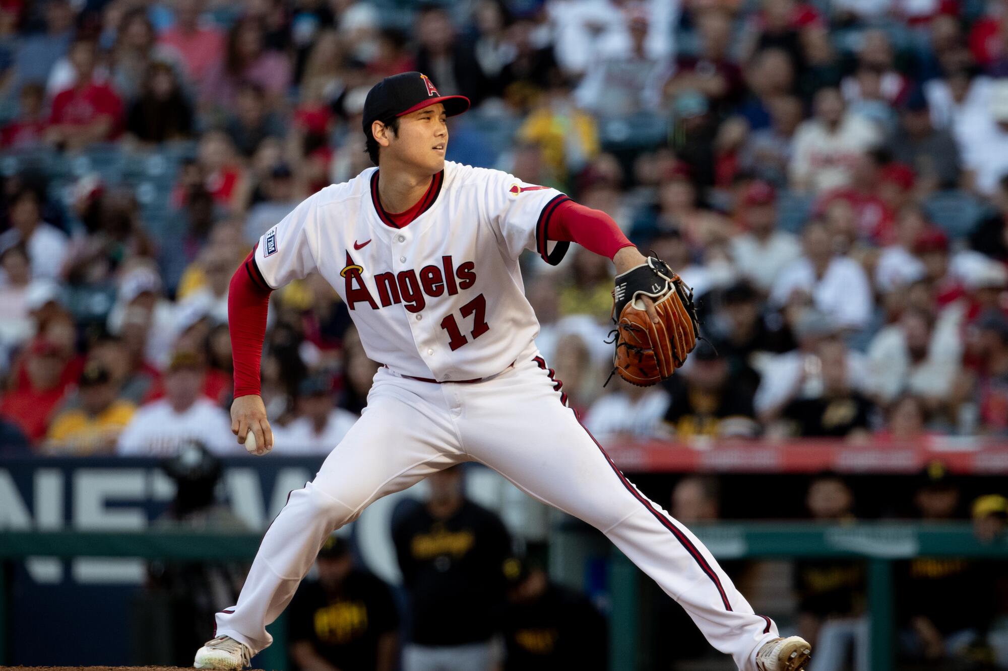 Shohei Ohtani playing baseball for the Los Angeles Dodgers
